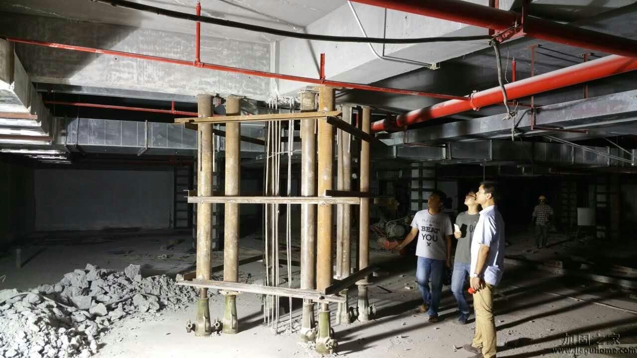 采用新型加固方法的山水一品三期結(jié)構(gòu)加固施工工程現(xiàn)場