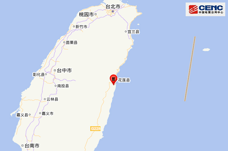 臺灣花蓮縣海域發生7.3級地震，建筑出現傾斜